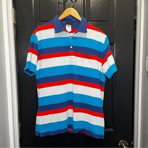 Patagonia 100% Organic Cotton Men’s Size L Short Sleeve Striped Polo Shirt